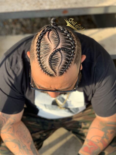 braided man bun|goddess braids for men.